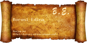 Borosi Edina névjegykártya